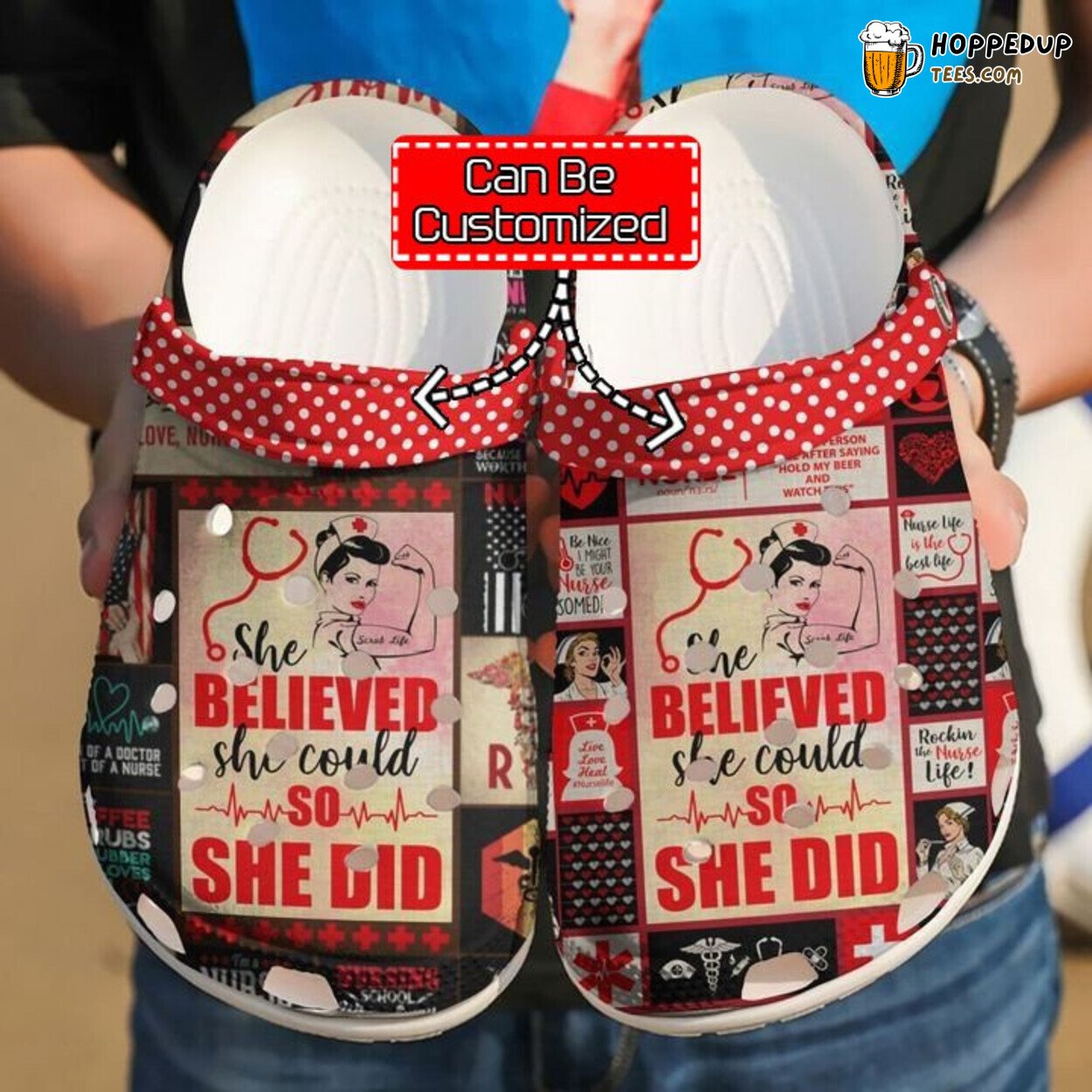 Nurse She Believe Could So Do Theme Comfortable Clogs Shoes