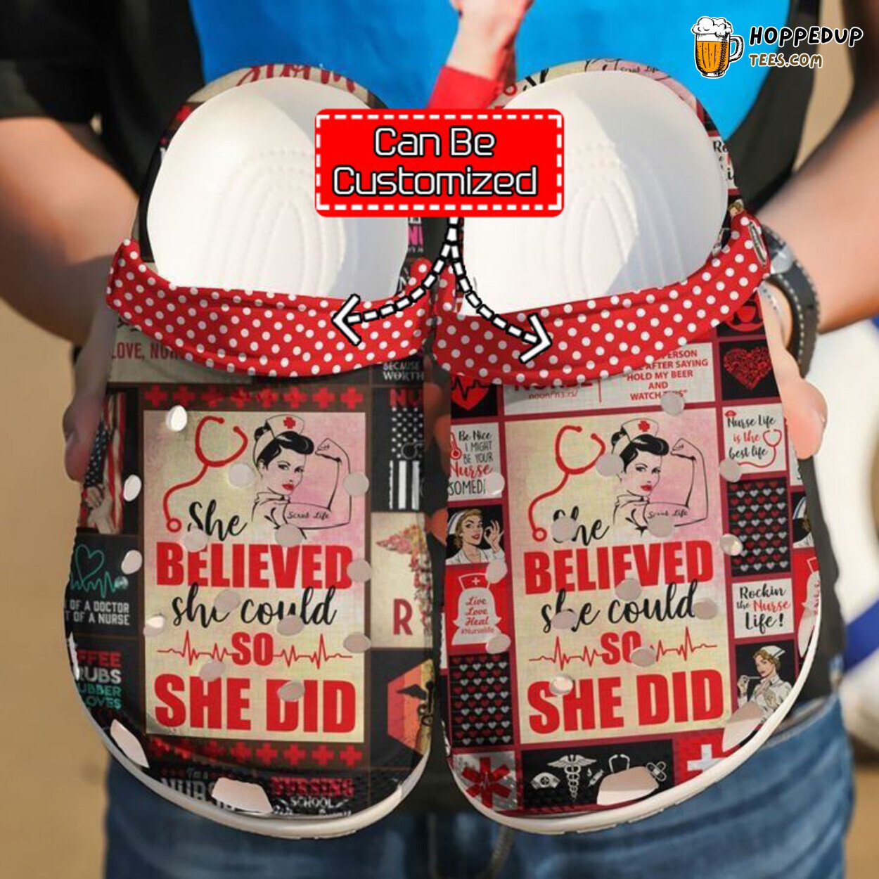 Nurse She Believe Could So Do Theme Comfortable Unique Clog Shoes