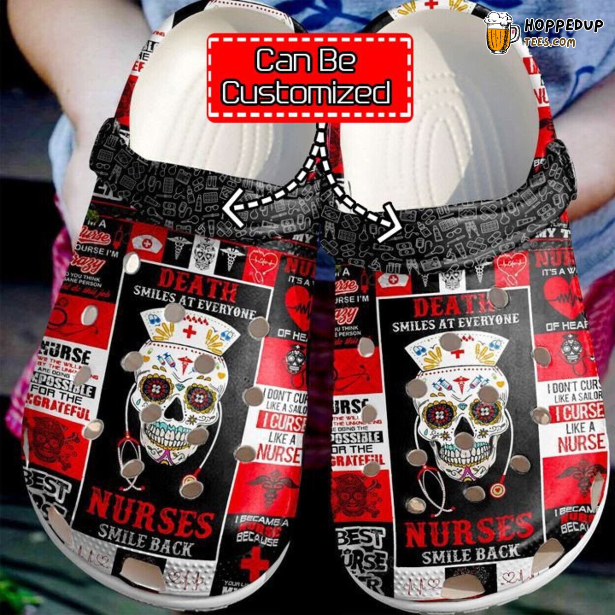 Nurse Smile Back Themed Comfortable Personalized clog Shoes