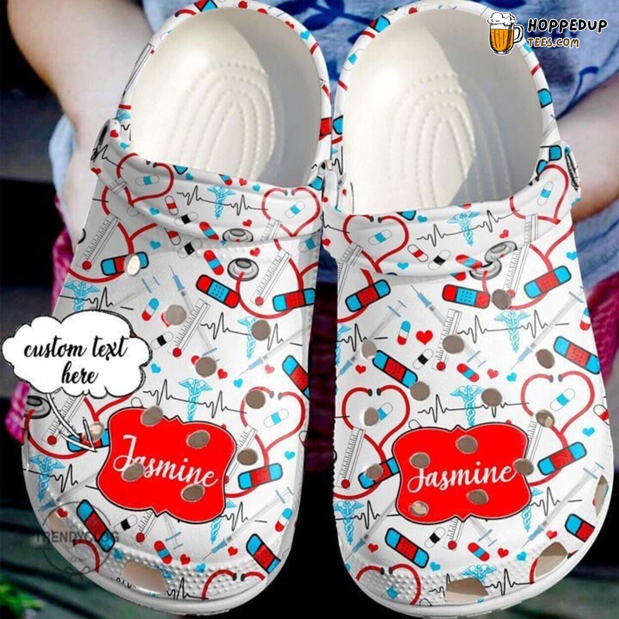 Nurse Stethoscope Personalized Comfortable Unique Design clog Shoes