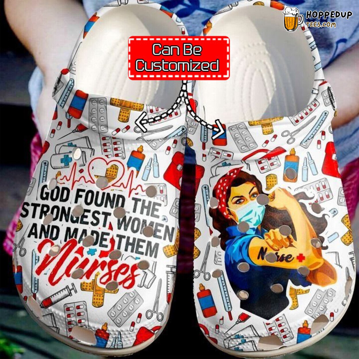 Nurse Strongest Women Themed Comfortable Unique Stylish Clog Shoes