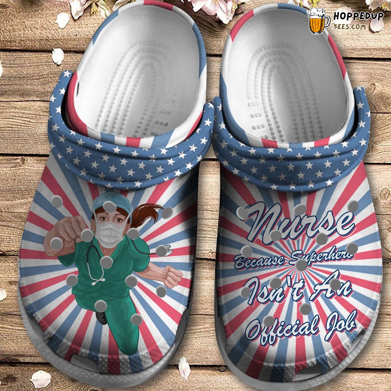 Nurse Superhero Isnt Official Job Theme Comfortable Clog Shoes Unique