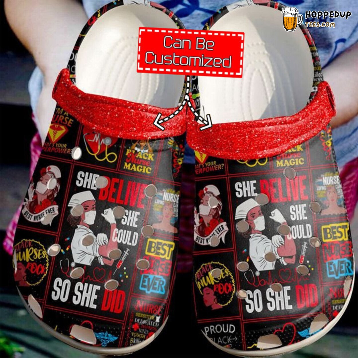 Nurse Superpower Themed Comfortable Clog Shoes for Healthcare Professionals