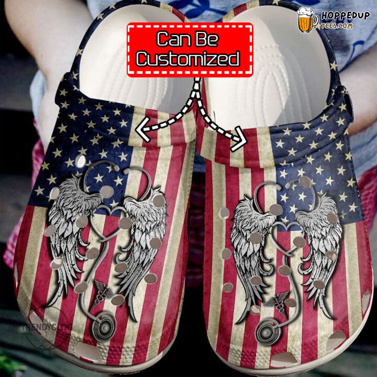 Nurse Symbol Themed Comfortable Stylish Personalized Clog Shoes