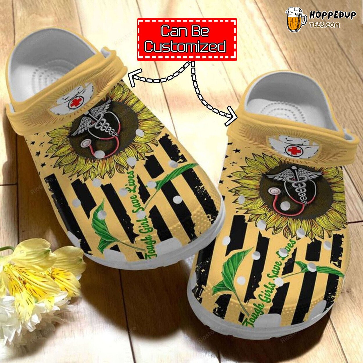 Nurse Tough Girls Save Lives Theme Comfortable Clogs Healthcare Shoes