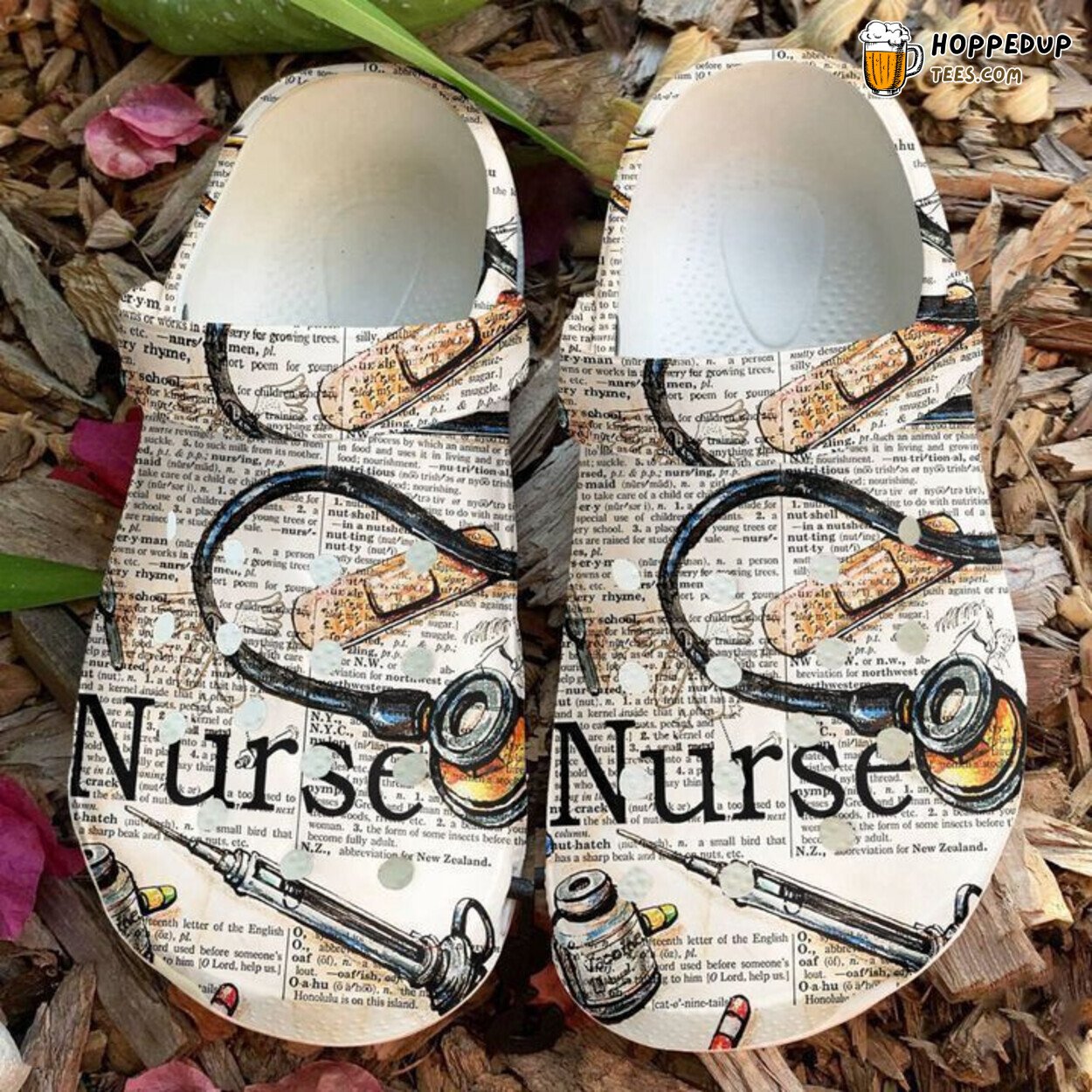 Nurse Vintage Style Themed Classic Comfortable Clogs Shoes Unique Design