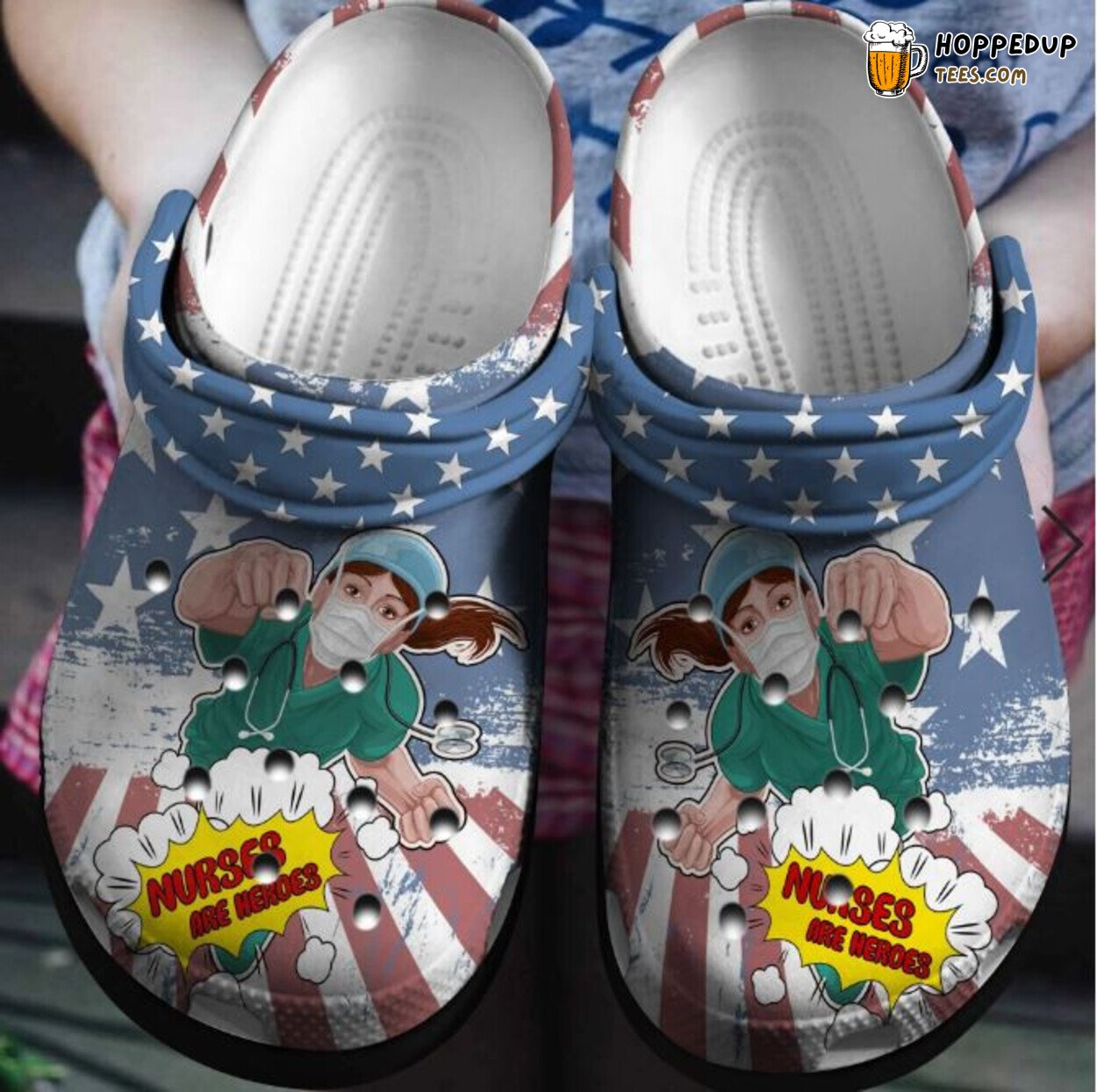 Nurses Are Heroes American Nurse Custom Shoes Birthday Women’s Gift