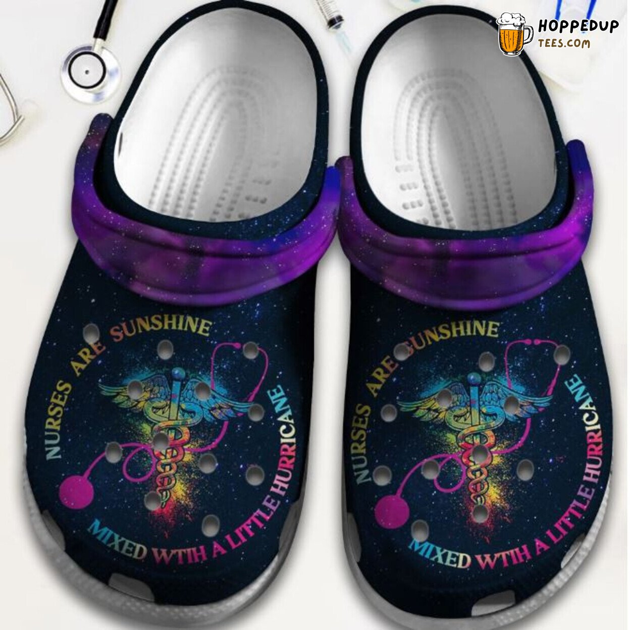 Nurses Are Sunshine Mixed With Hurricane Outdoor Shoes Birthday Gift Design