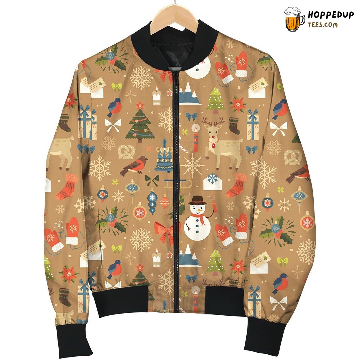 Nutcracker And Snowman Bomber Jacket