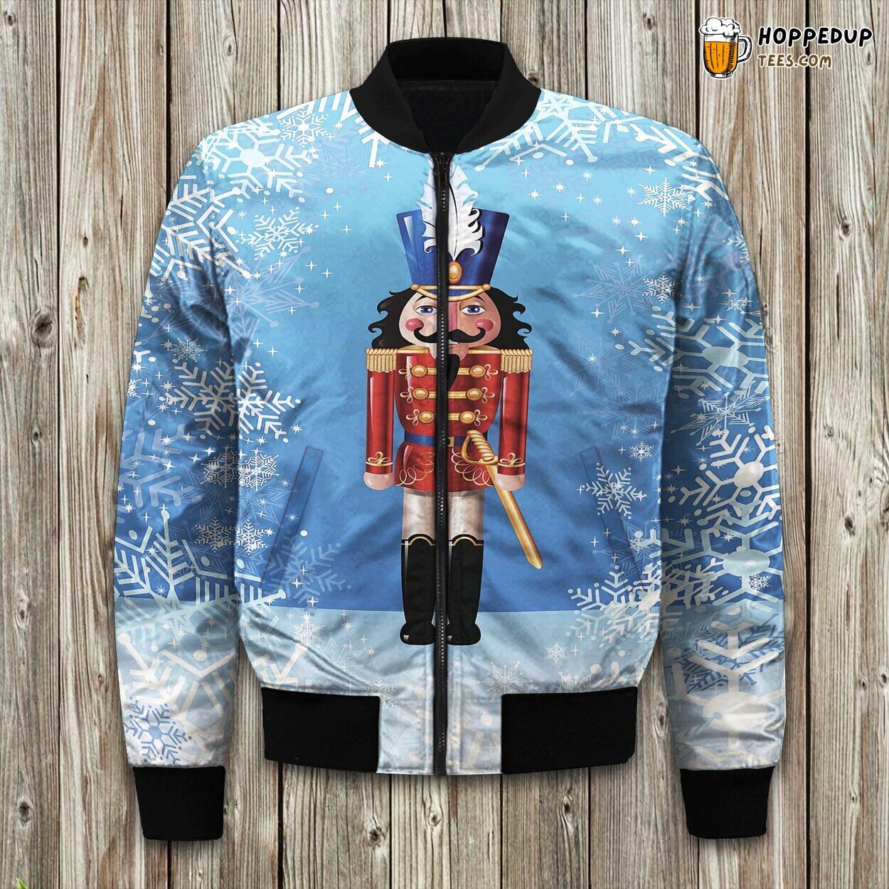 Nutcracker Inspired Winter Bomber Jacket Celebrating Christmas Warmth