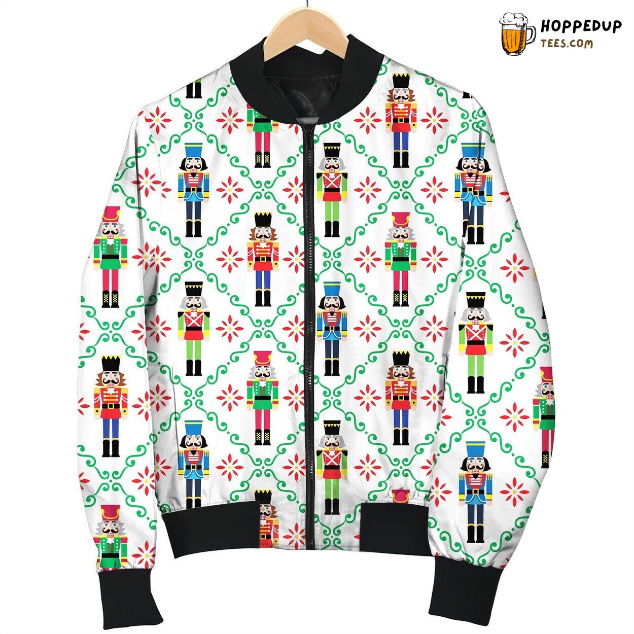 Nutcracker Pattern Illustrations Bomber Jacket