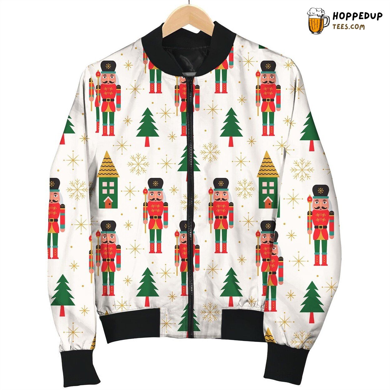 Nutcracker Soldiers Christmas Bomber Jacket