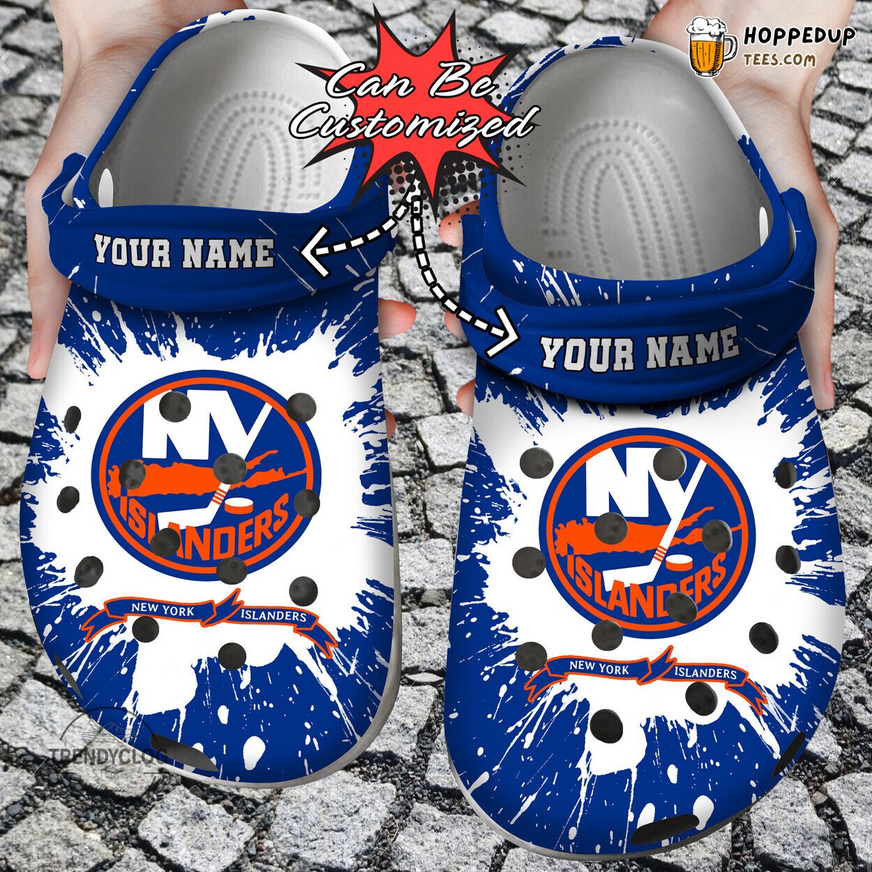 NY Islanders Hockey Personalized Team Comfortable Clog Shoes