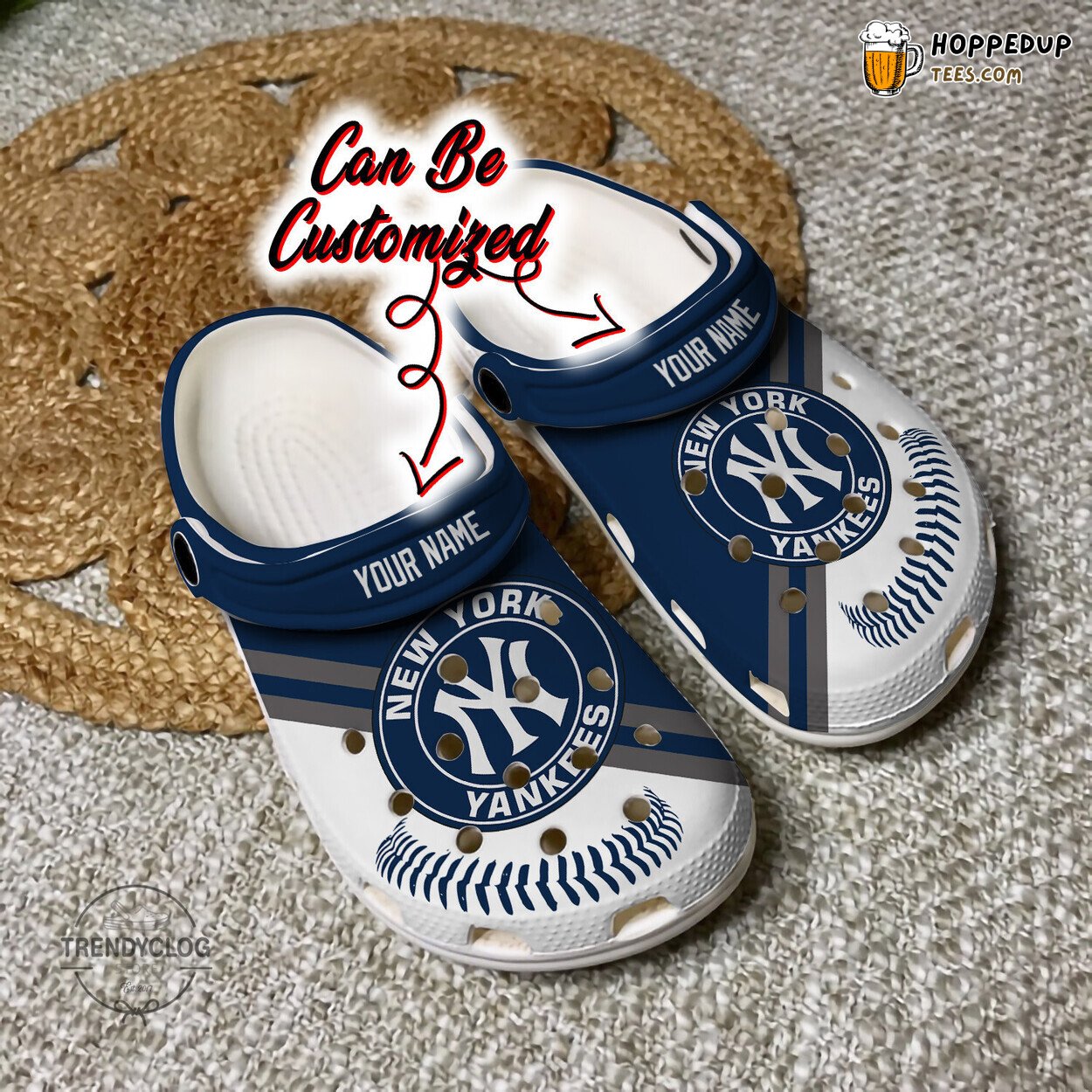NY Yankees Baseball Personalized Logo Team Stylish Clog Shoes
