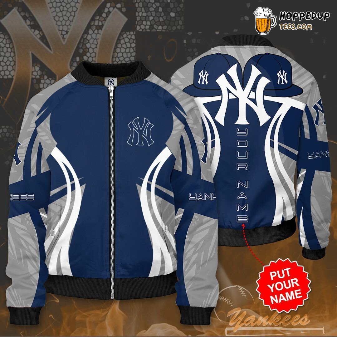 NY Yankees Custom Tailored MLB Bomber Jacket with Name Field