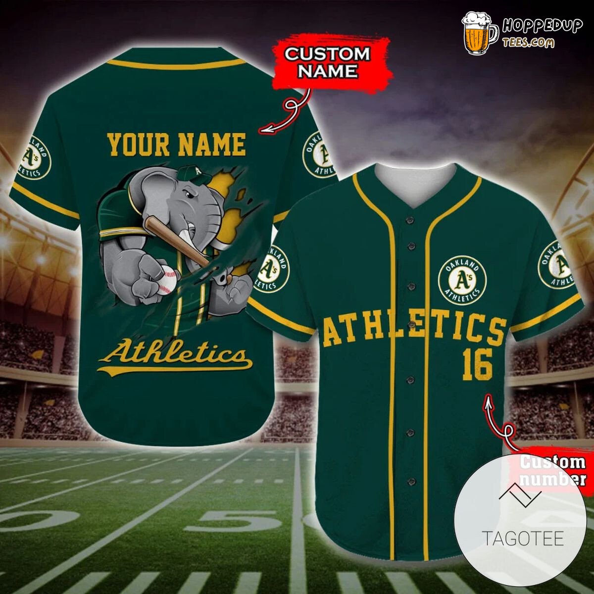 Oakland Athletics MLB Baseball Jersey Unisex Custom Name Edition