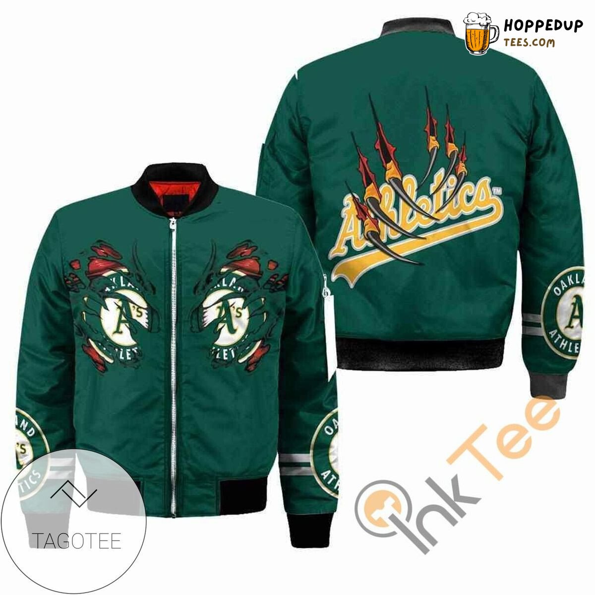 Oakland Athletics MLB Traditional Bomber Jacket Authentic Cut