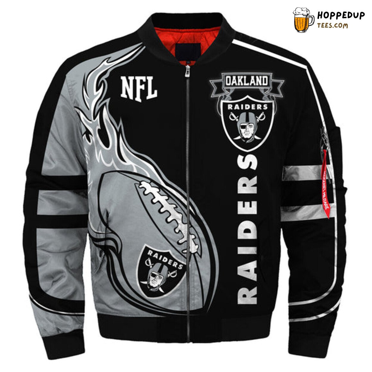 Oakland Raiders 2019 Newest NFL Custom Bomber Jacket Design Series Look