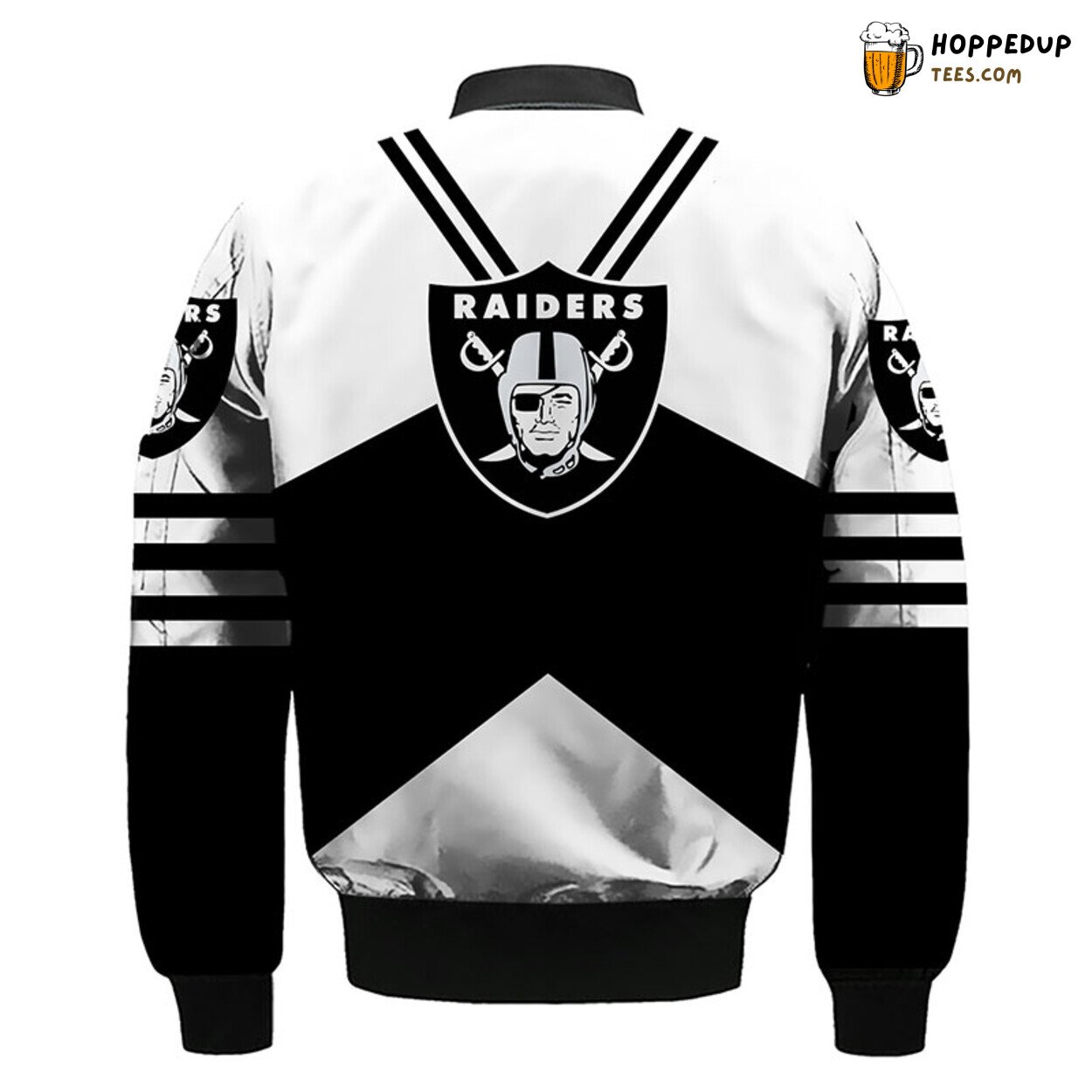 Oakland Raiders NFL Silver Bomber Jacket Distinct Style Theme