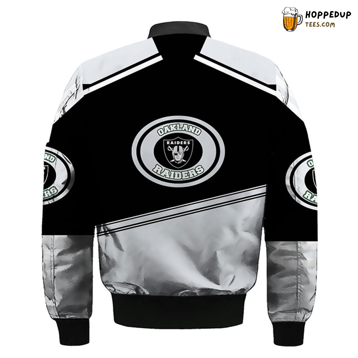 Oakland Raiders NFL Silver Unisex Bomber Jacket Stylish Theme