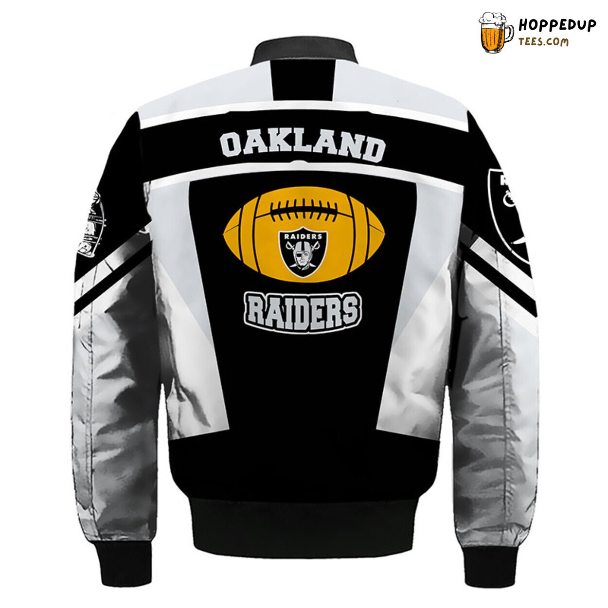 Oakland Raiders NFL Skull Silver Bomber Jacket Unique Style