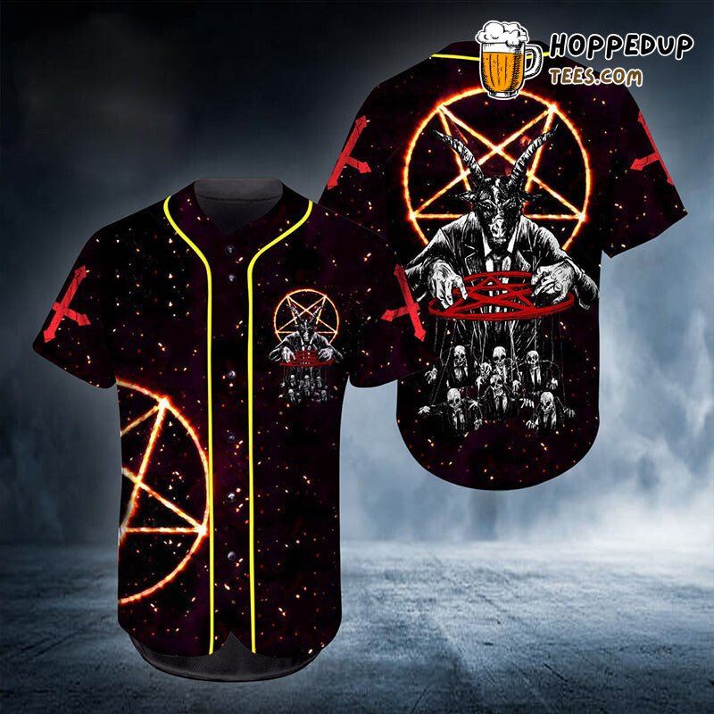 Occult Ghost Goat Skull 3D Print Baseball Jersey Mystical Top