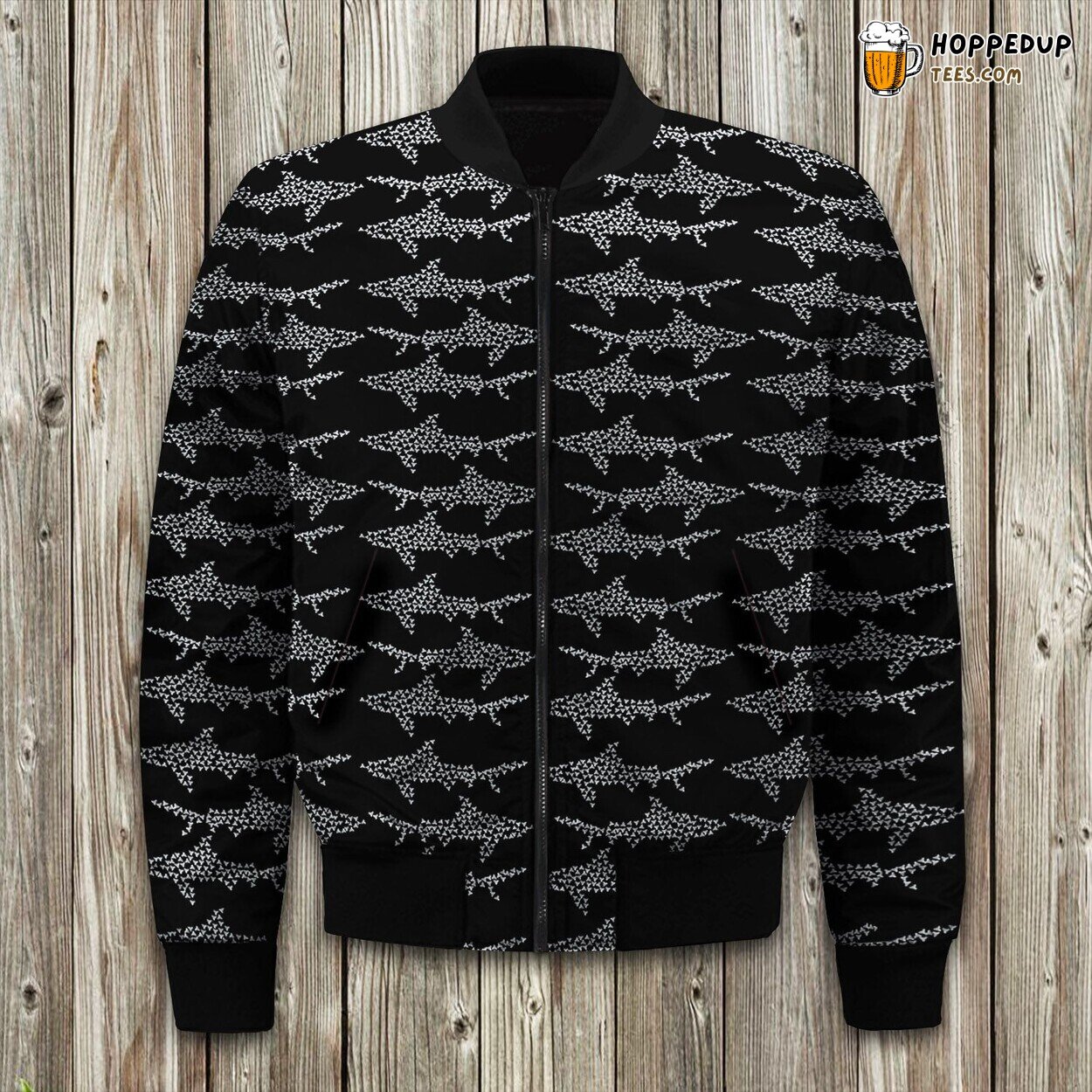 Ocean Predator Shark Winter Bomber Jacket Premium Design Warm Fit