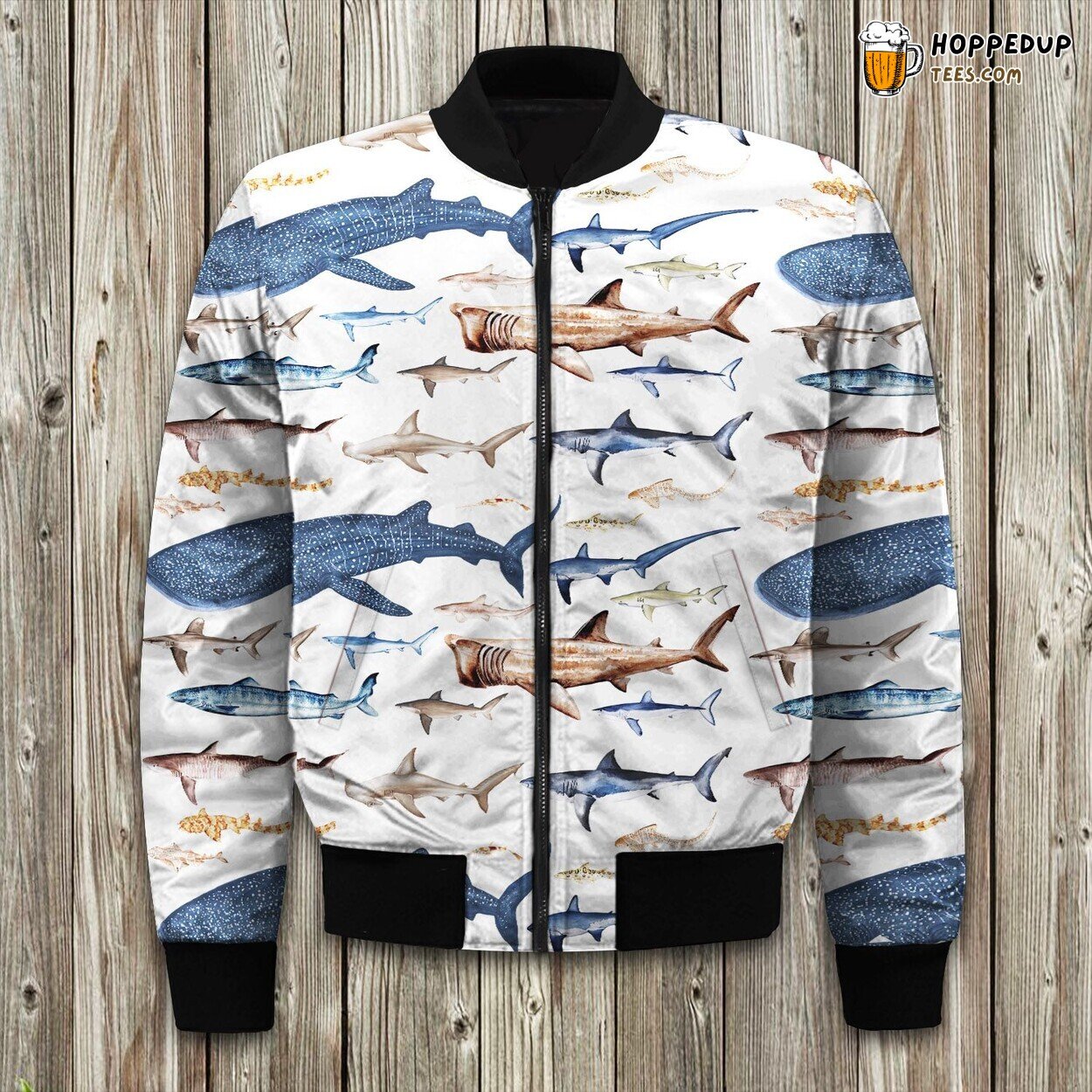 Ocean Sharks Of The World Bomber Jacket