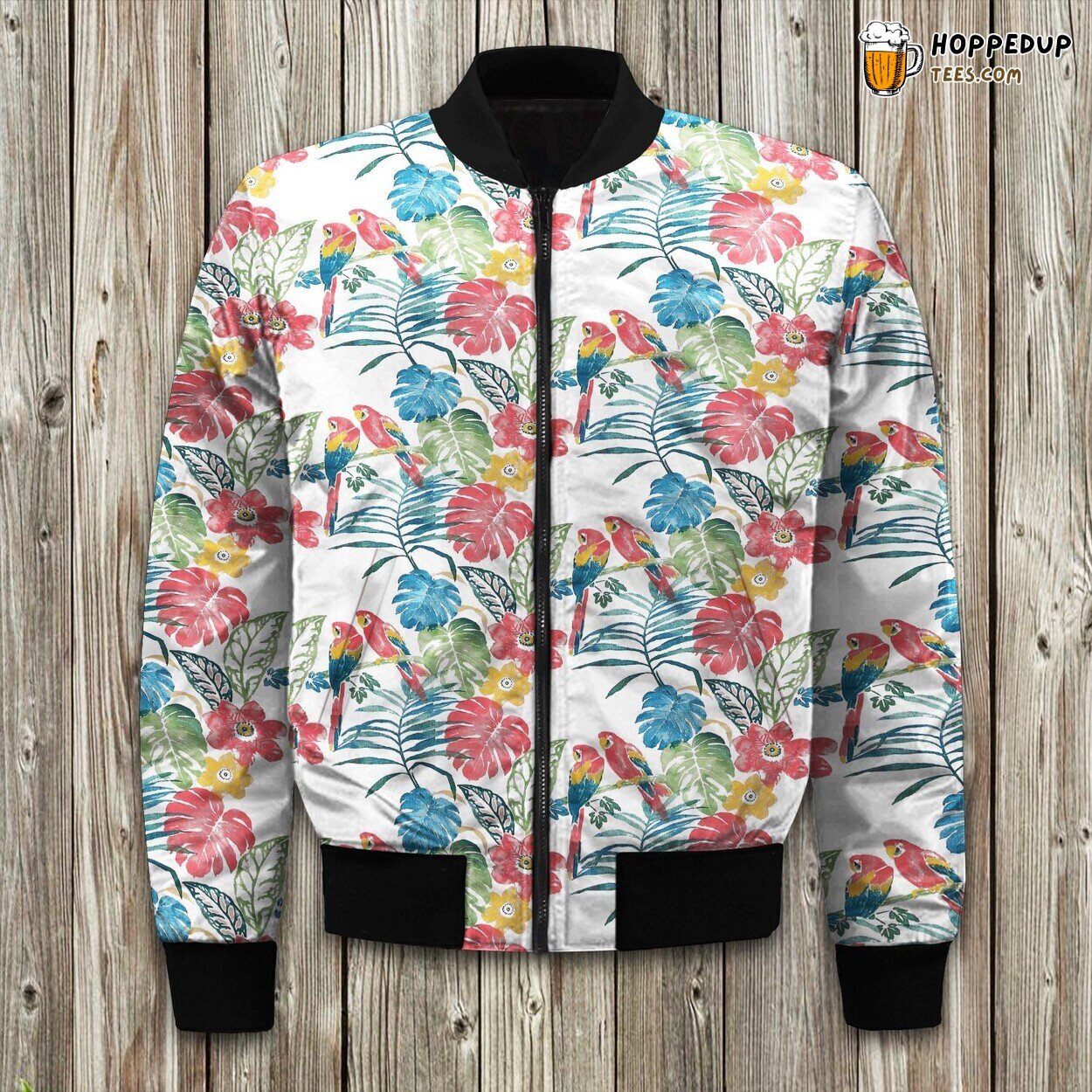 Oceanfront Resort Coco Paradise Printed Bomber Jacket
