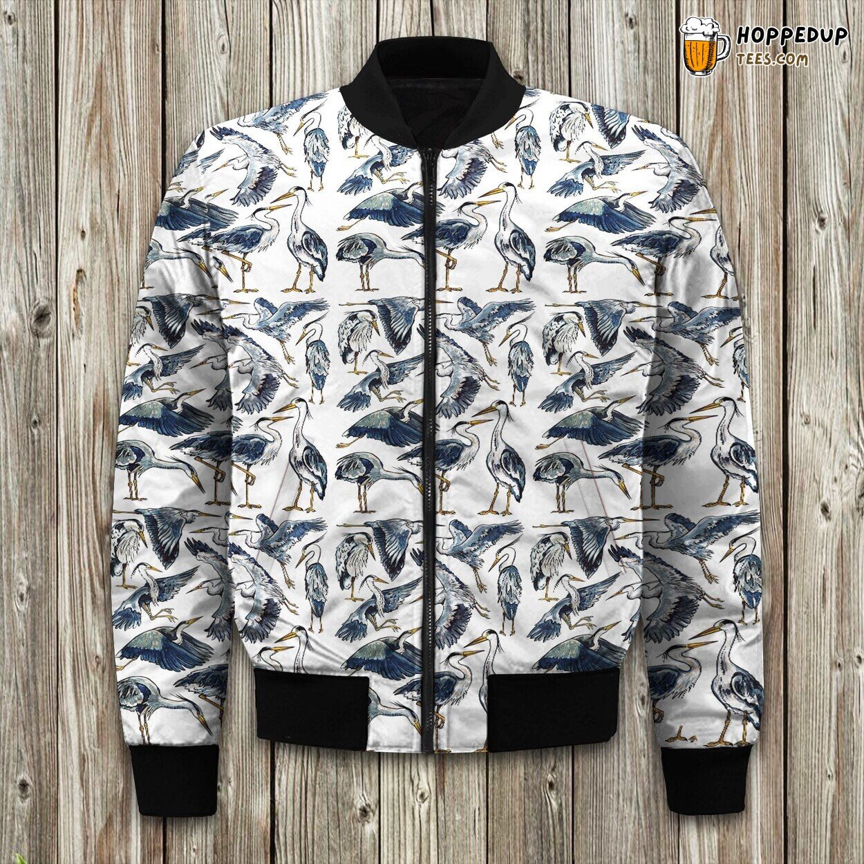 Oceanic Blue Hue Bomber Jackets Battle the Winter Breeze