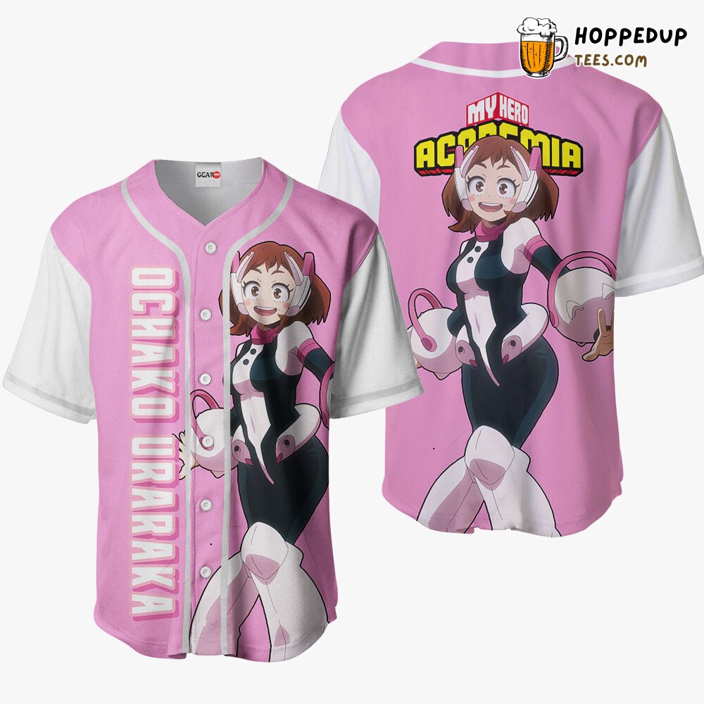 Ochako Uraraka Distinctive Unique Anime Baseball Jersey Design Collection Ochako Uraraka Distinctive Unique Anime Baseball Jersey Design Collection