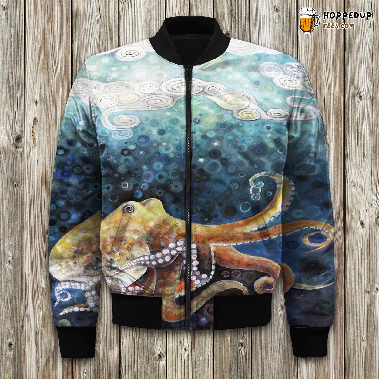 Octopus Deep Sea Dress Bomber Jacket