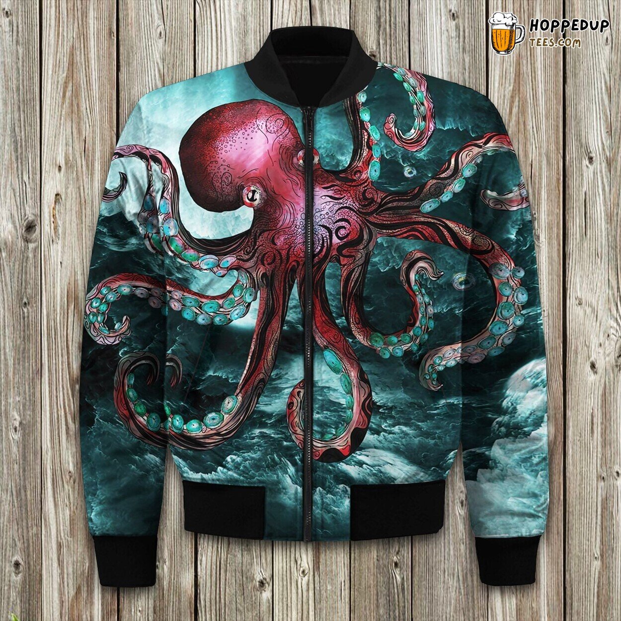 Octopus Sea Species Bomber Jacket