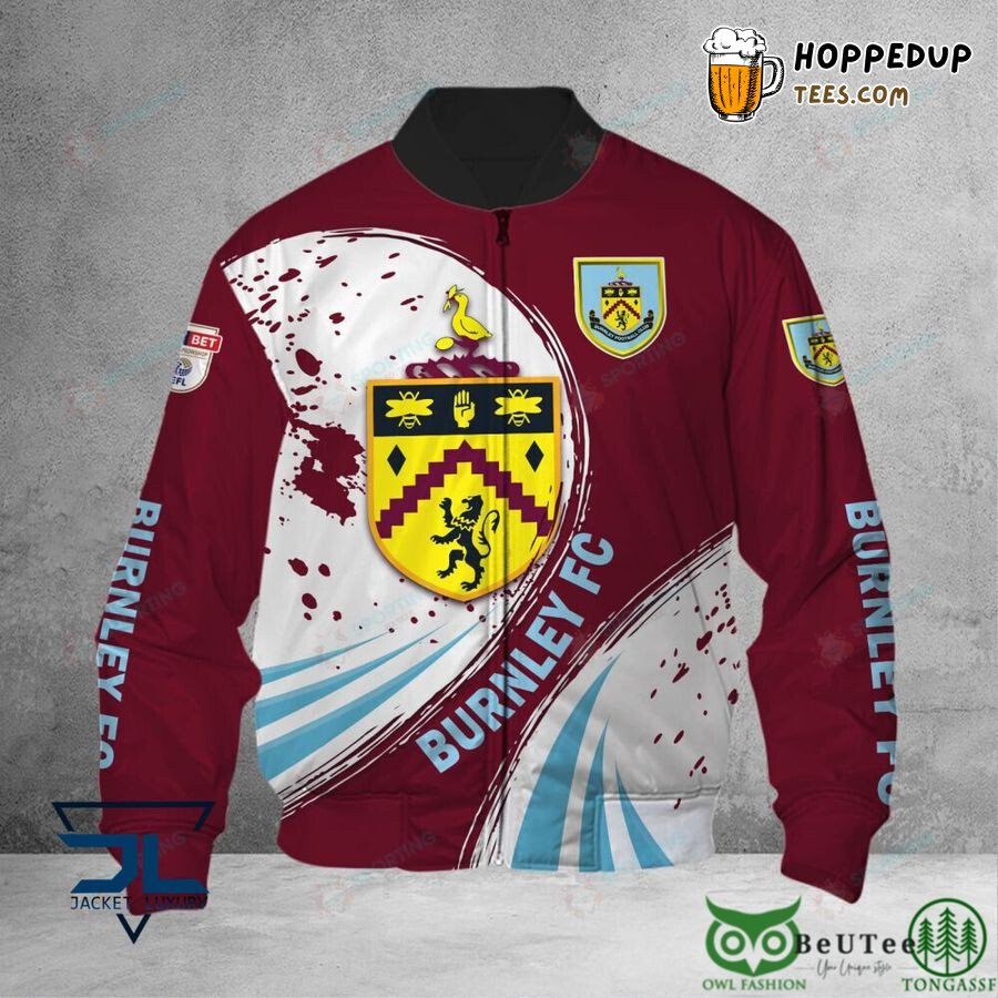 Official Burnley FC Logo Themed Bomber Jacket Collector Edition