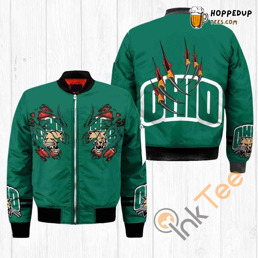 Ohio Bobcats NCAA Bomber Jacket with Signature Claws Accent
