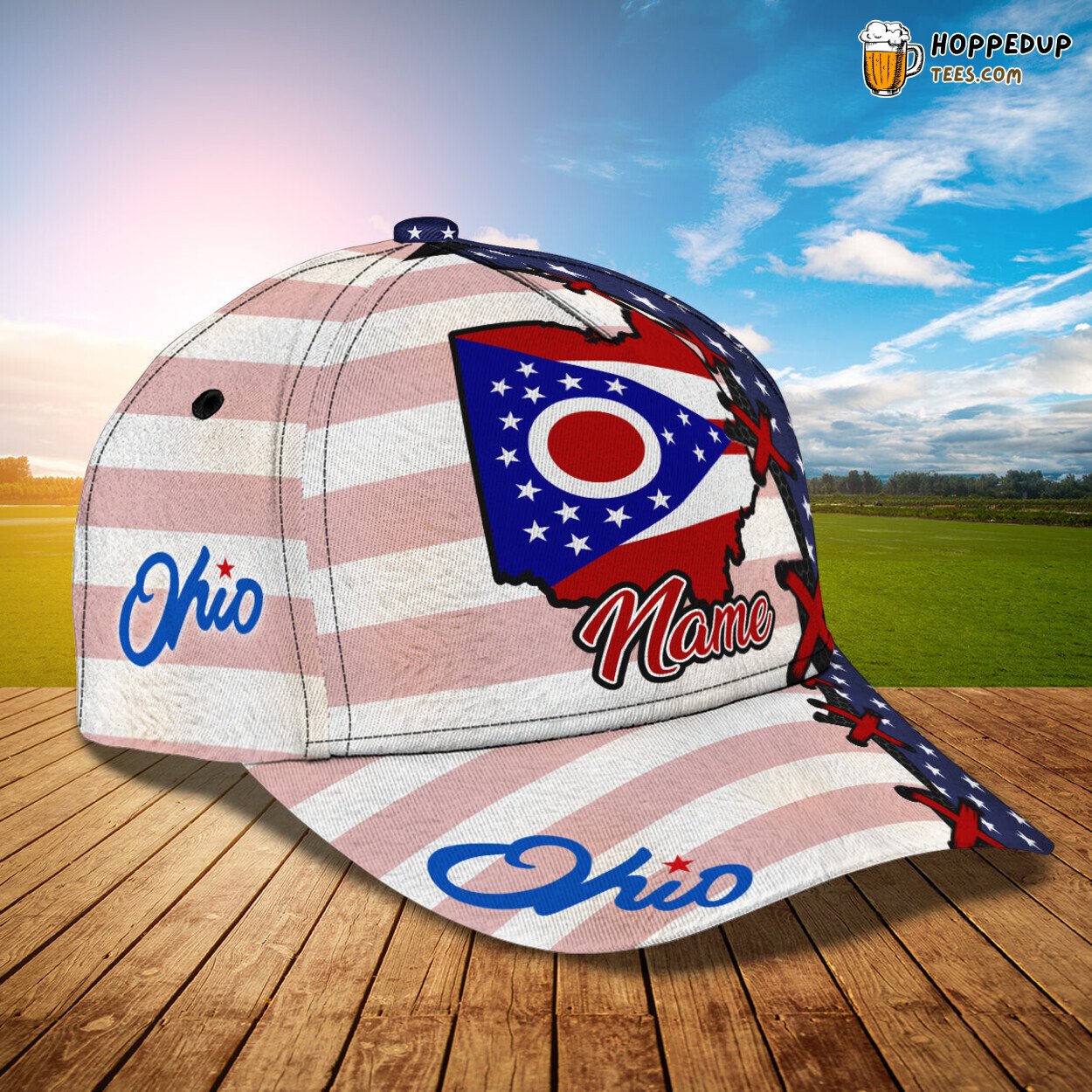 Ohio State 3D Classic Cap Personalized Name Elegant Premium Unique Design Ohio State 3D Classic Cap Personalized Name Elegant Premium Unique Design