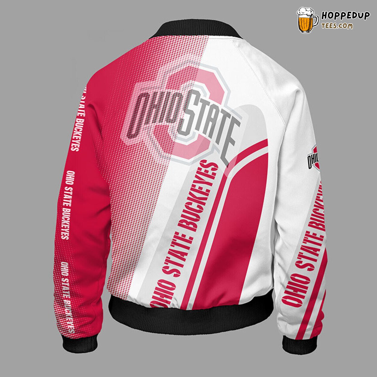 Ohio State Buckeyes Red Unisex NCAA Bomber Jacket Design