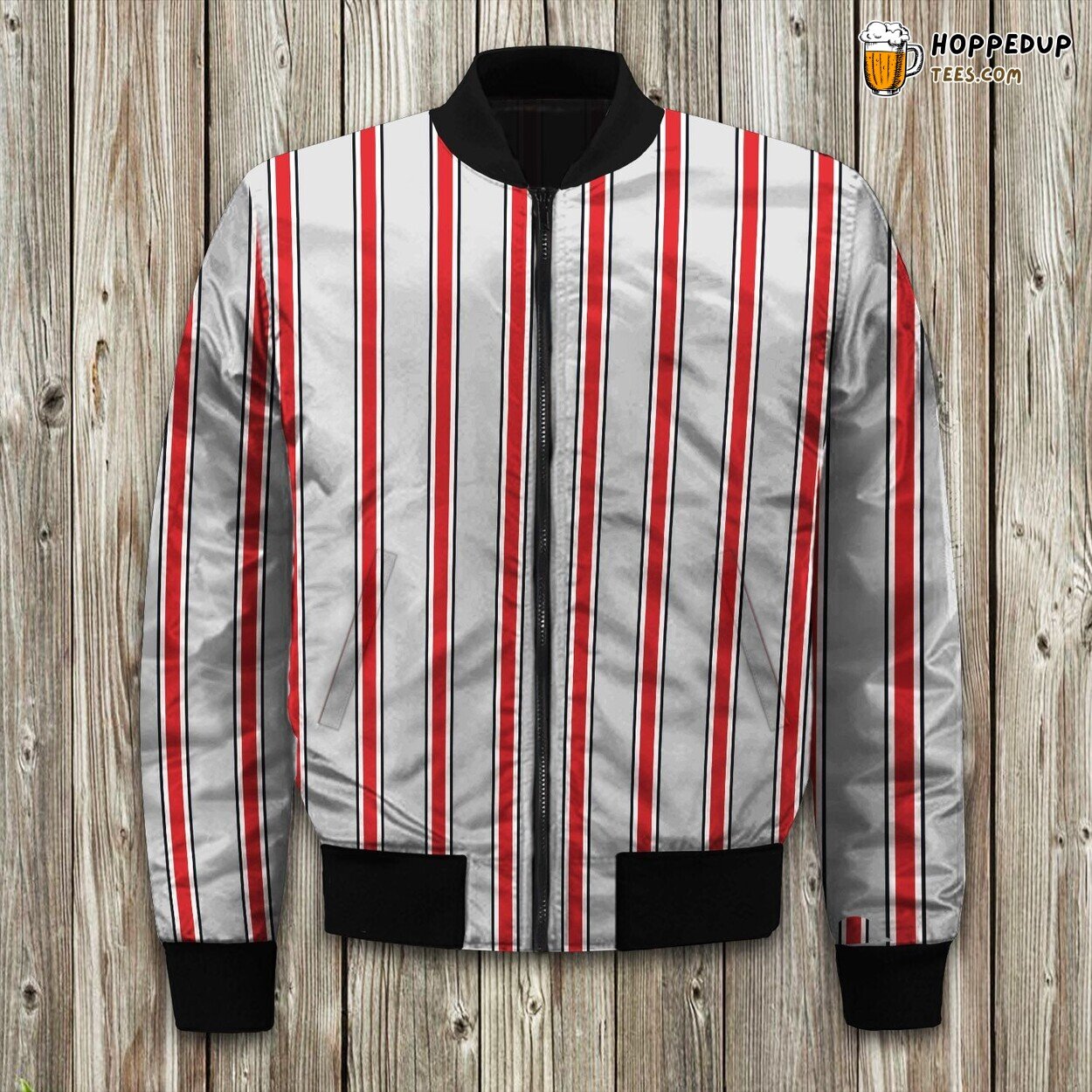 Ohio State Winter Bomber Jacket Celebrating Striped Excellence