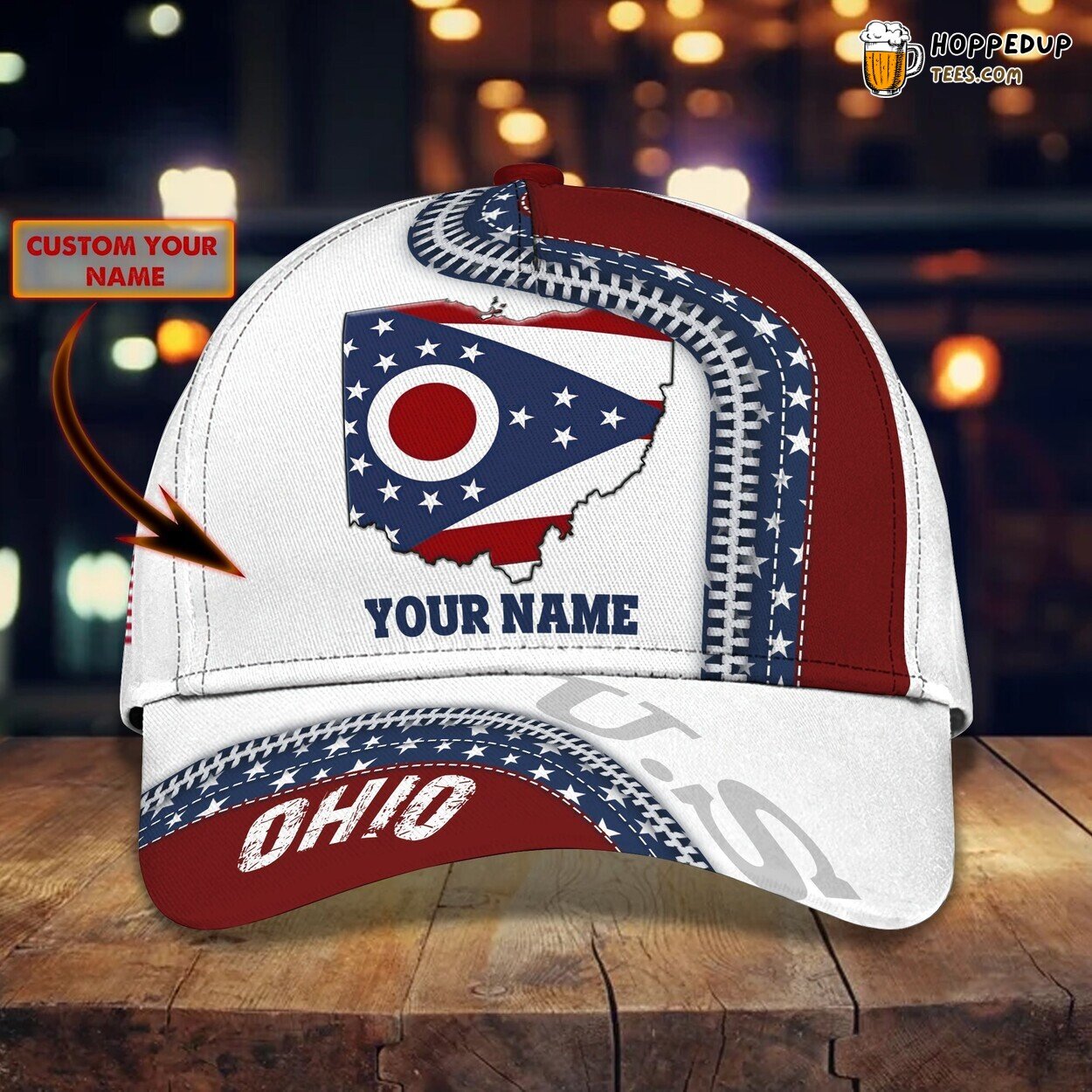 Ohio Theme 3D Classic Cap Personalized Name Unique Premium Elegant Styling