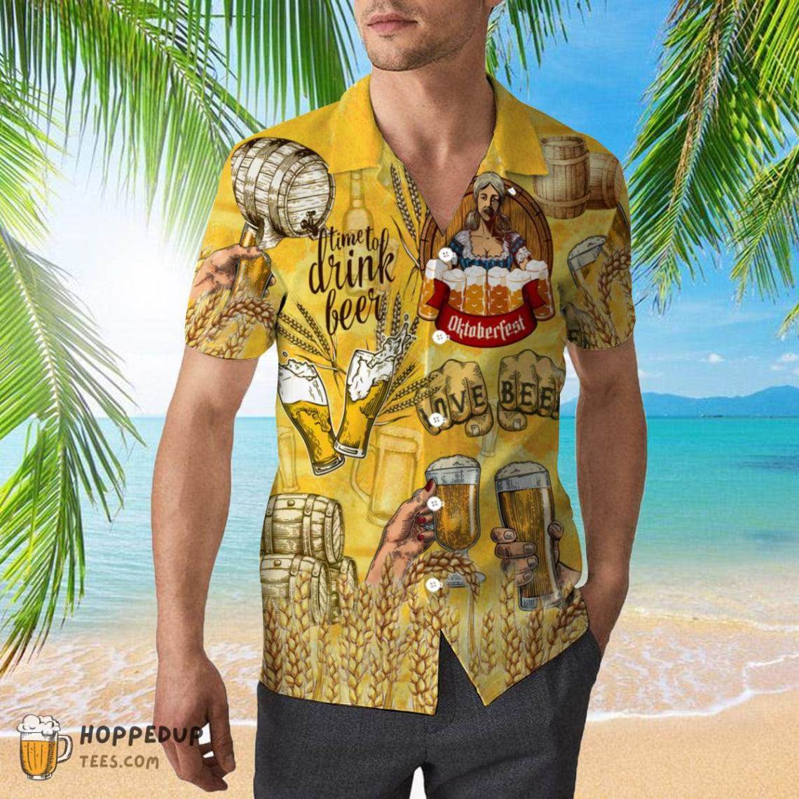 Oktoberfest Time To Drink Beer Best Hawaiian Shirts