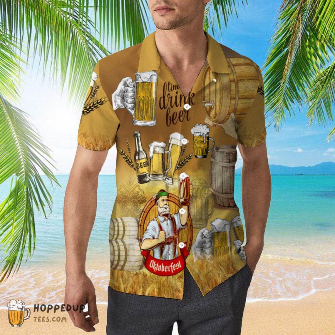 Oktoberfest Time To Drink Beer Qg Cool Hawaiian Shirts