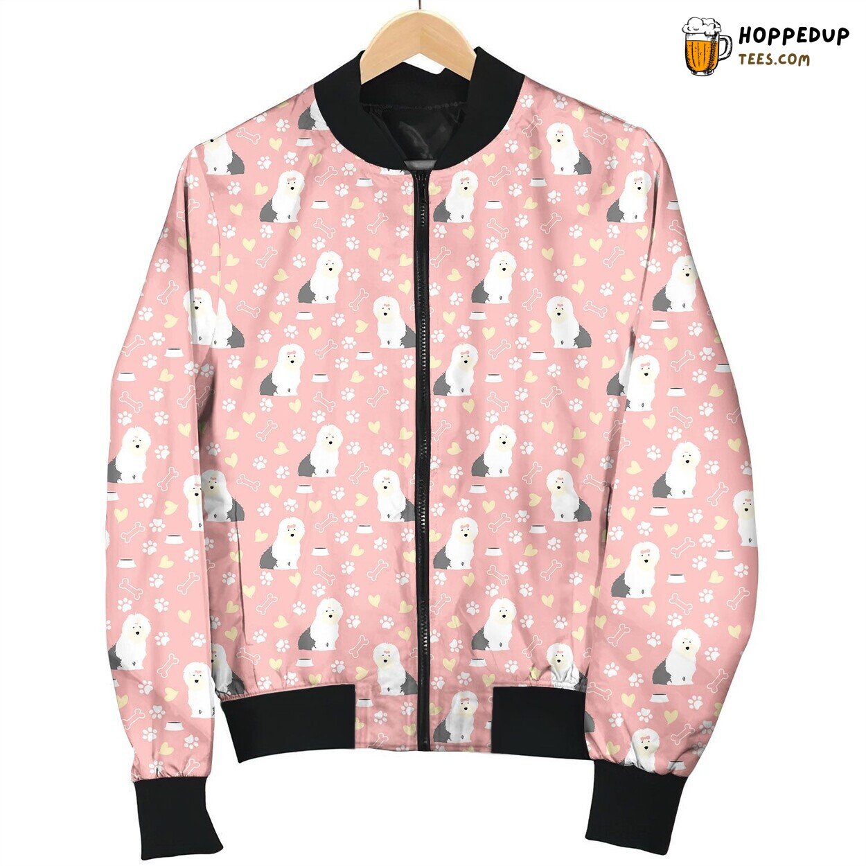 Old English Cute Girl Bomber Jacket