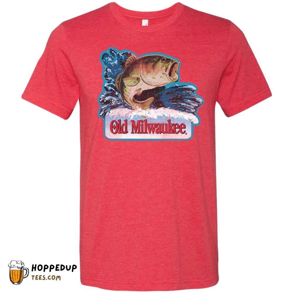 Old Milwaukee Beer Bass Heather True Royal Tee HU