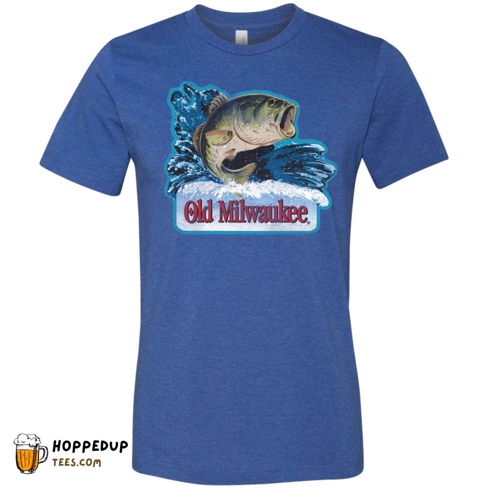 Old Milwaukee Beer Bass Heather True Royal Tee HU