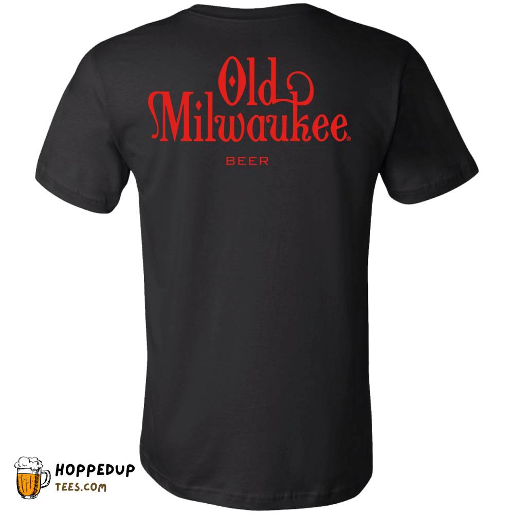 Old Milwaukee Beer Crest Heather Red T-Shirt HU