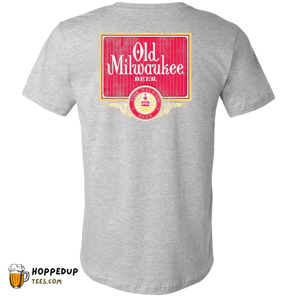 Old Milwaukee Beer Vintage Label Athletic Heather T-Shirt HU