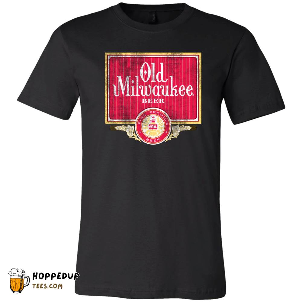 Old Milwaukee Beer Vintage Label Black Tee HU