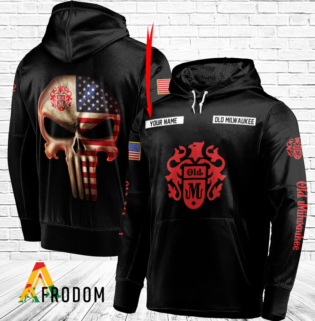 Old Milwaukee Skull Flag Personalized Hoodie HU