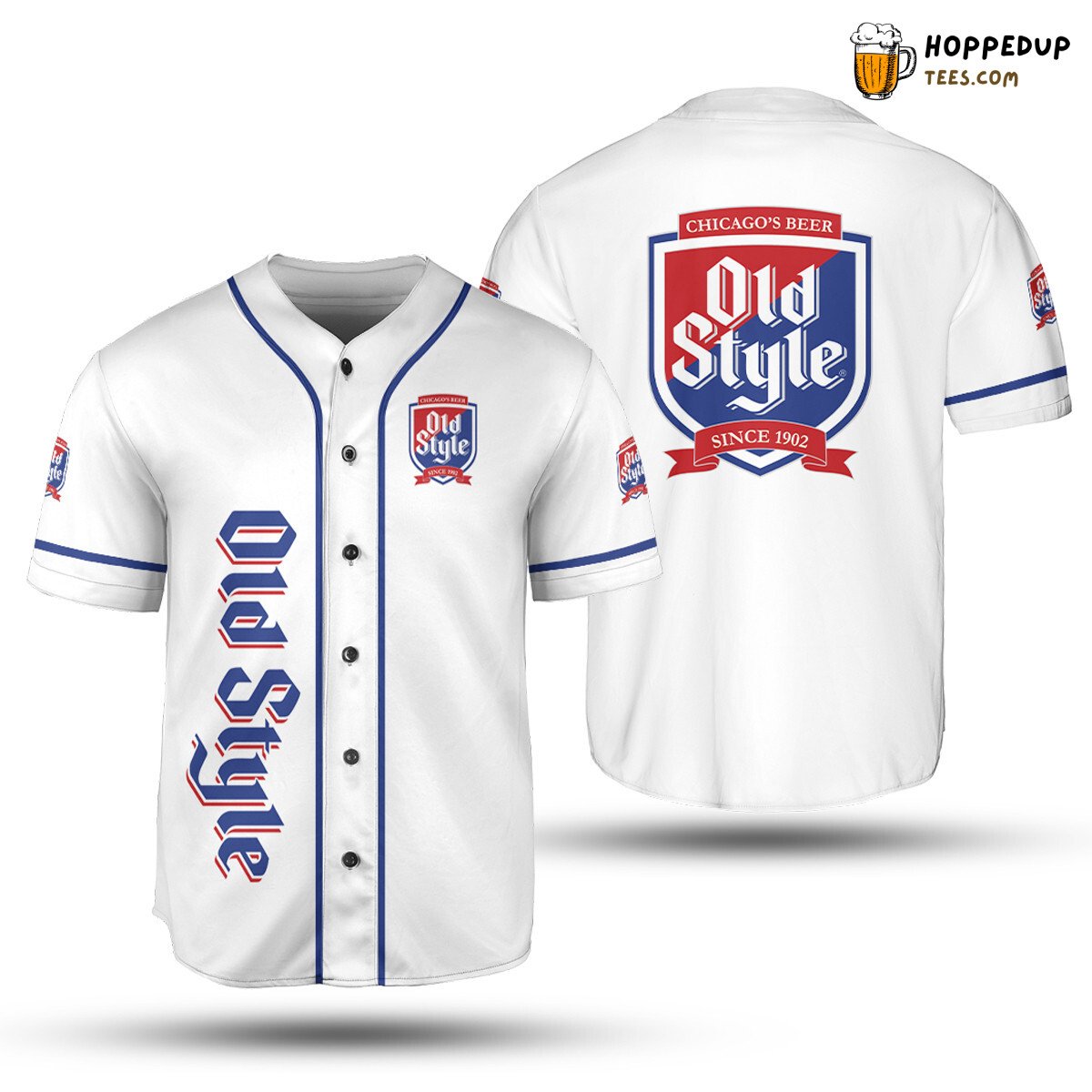Old Style Chicago’s Beer Baseball Jersey White Unisex Jersey Shirt