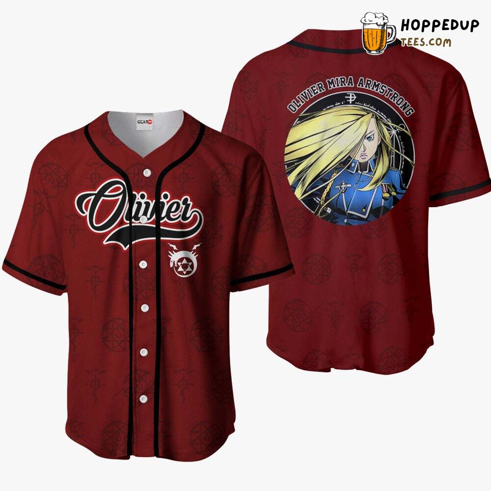 Olivier Mira Armstrong Anime Baseball Jersey Exclusive Unique Style